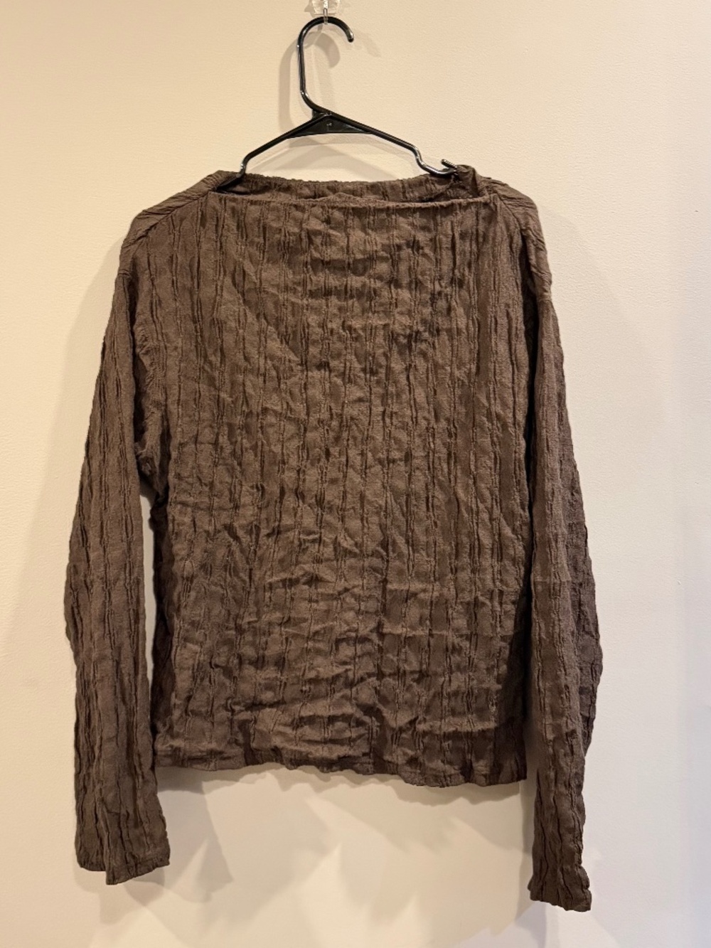 Boat neckline shirt, Size: M, Brand: H&M, Color: brown